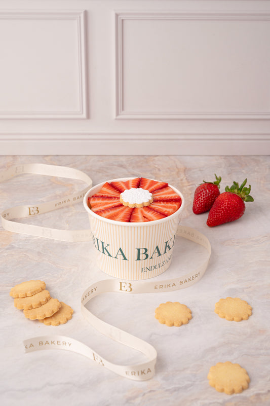 Alfajor con fresas cuchareable