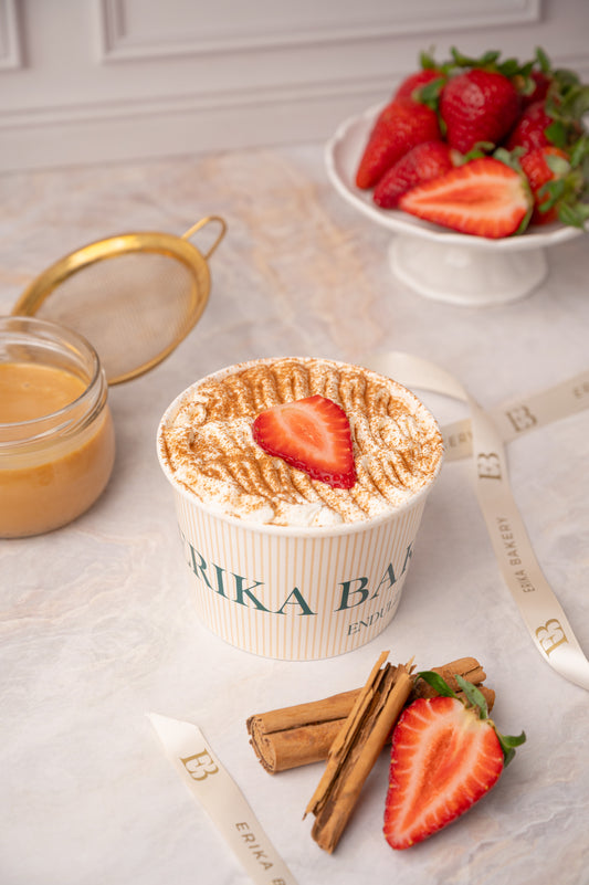 Tres leches con fresa cuchareable