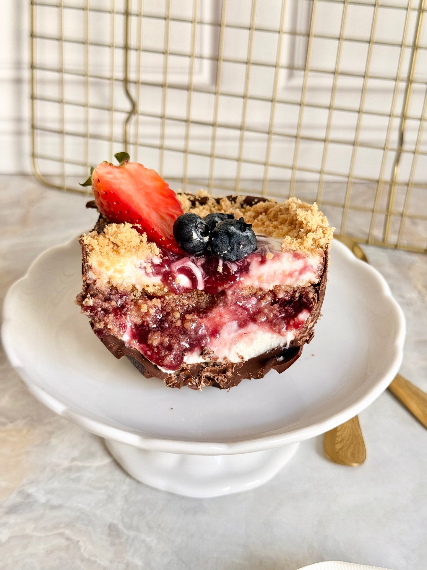 Huevo Pascua Cheesecake Frutos