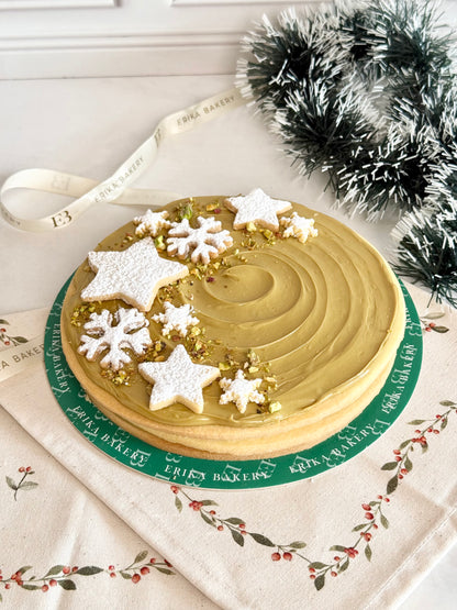 Torta Alfajor Navideño Pistacho