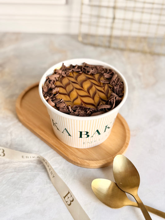 Torta de chocolate y lúcuma cuchareable