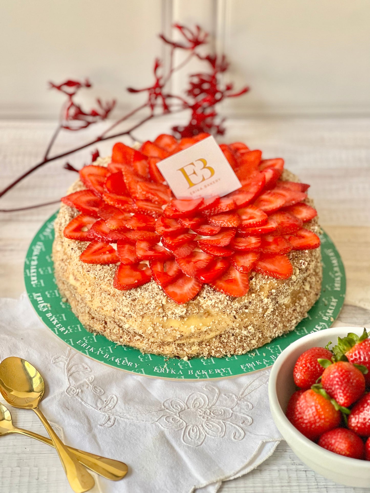 Torta Fresas con manjar