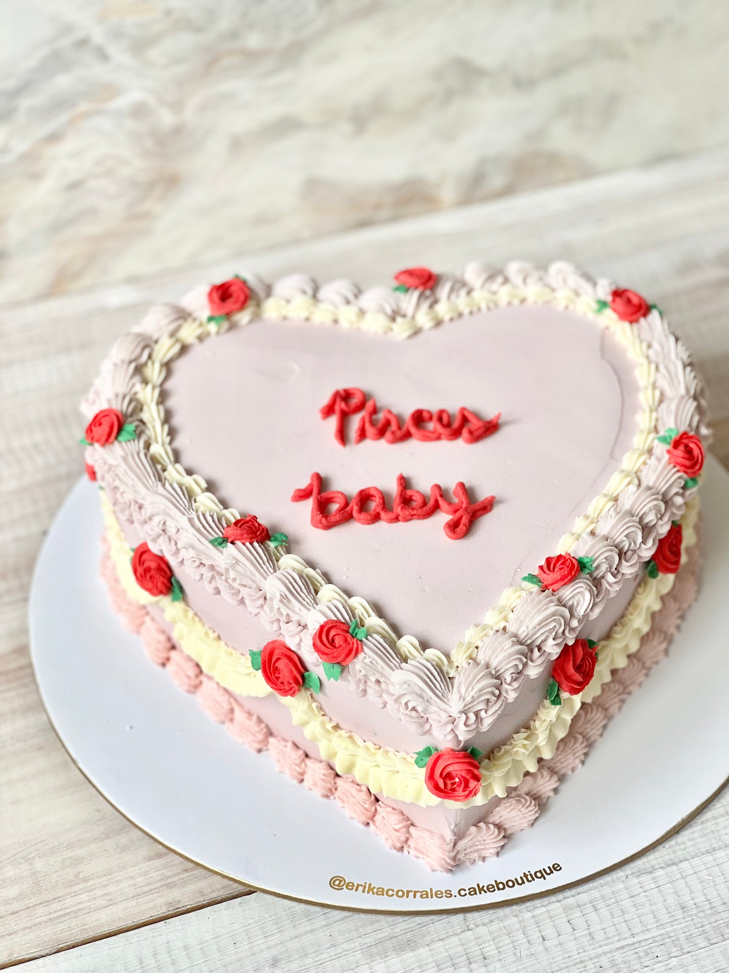 Torta Corazón Pisces baby